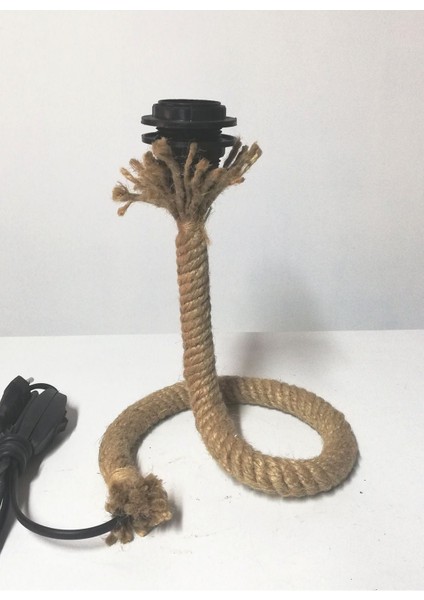 Ahşap Metal Halat Abajur Ayağı
