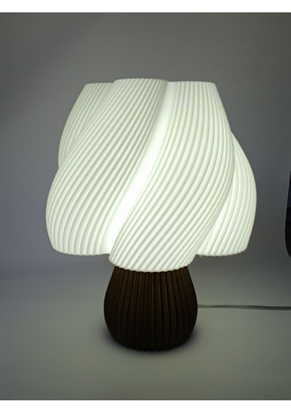 Luminaura Modern Tasarımlı Şık Abajur | Dekoratif Masa Lambası Yatak Odası, Salon ve Ofis Aydınlatm