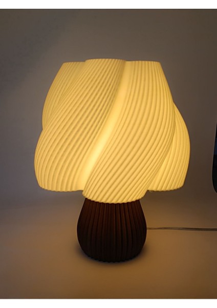 Luminaura Modern Tasarımlı Şık Abajur | Dekoratif Masa Lambası Yatak Odası, Salon ve Ofis Aydınlatm