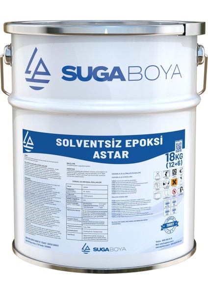 Suga Solventsiz Epoksi Astar (12+6) 18 kg