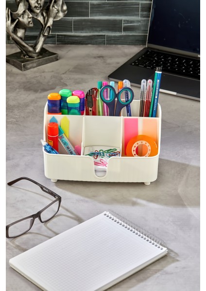 Line 6' Bölmeli Çok Amaçlı Masa Üstü Düzenleyici Kalemlik -Takı- Makyaj Organizeri fiyatları