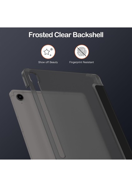 Samsung Galaxy Tab S9 FE/S10 Fe 10.9inç Uyumlu Kılıf Flip Cover S Pen Kalem Bölmeli Slim Pc Case