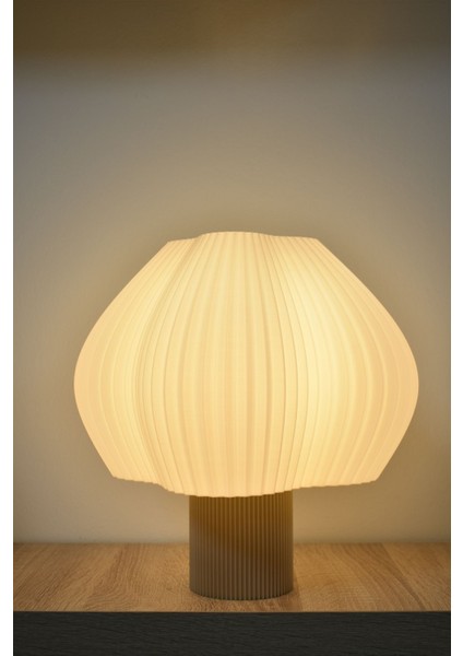 Luminova Modern Kemik Beyazı Abajur