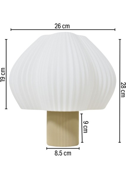 Luminova Modern Kemik Beyazı Abajur fırsatları
