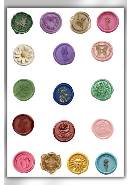 5'li Vintage Temalı Planner Sticker Set-Çıkartma,ajanda,günlük