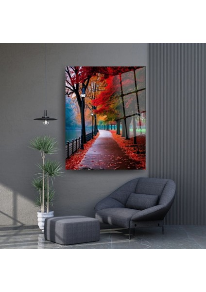 Cam Tablo – Huzur Veren Sokak Manzarası