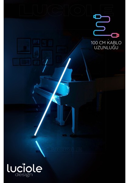 Rgb LED Strip Tube Light Abajur Uzaktan Kumandalı Işık Lamba Ampül Aydınlatma Renkli Atube3 fiyatları