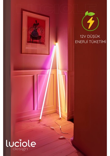 Rgb LED Strip Tube Light Abajur Uzaktan Kumandalı Işık Lamba Ampül Aydınlatma Renkli Atube3 modelleri