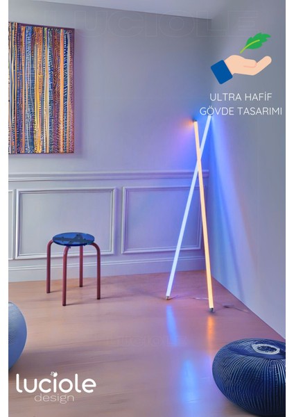 Rgb LED Strip Tube Light Abajur Uzaktan Kumandalı Işık Lamba Ampül Aydınlatma Renkli Atube3 indirimleri