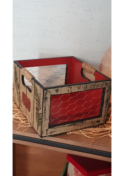 El Boyaması Dekoratif Çok Amaçlı Telli Sepet fiyatları