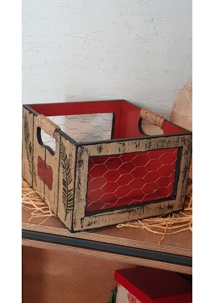 El Boyaması Dekoratif Çok Amaçlı Telli Sepet fırsatları