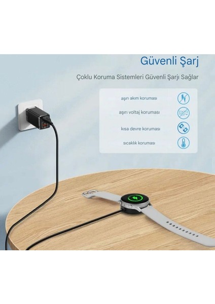 Samsung Galaxy Watch Ultra -6-5-4-3-2-1 Serileri Usb Giriş Samsung Watch Saat Şarjı Manyetik Akıllı Saat Şarjı Yeni Nesil Sağlam