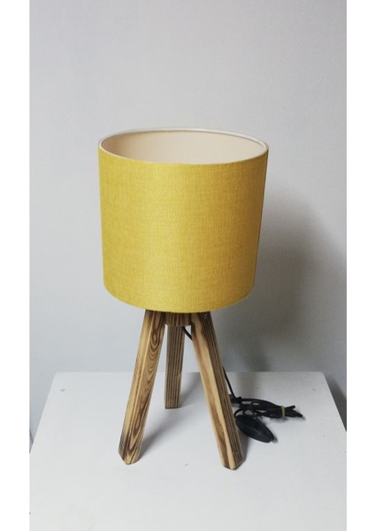 3 Ayak Ahşap Abajur