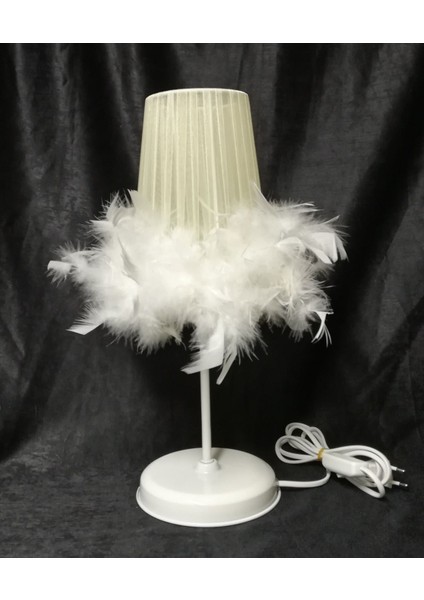 Tüylü Erkek Kız Çocuk Odası Yatak Odası Abajuru Renk Seçenekli