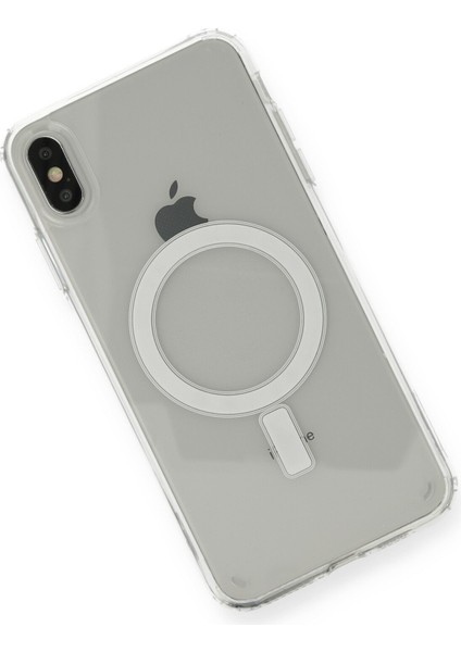 iPhone x Kılıf Magsafe Kılıf Özellikli Mıknatıslı Kılıf Şeffaf Silikon - Şeffaf fiyatları