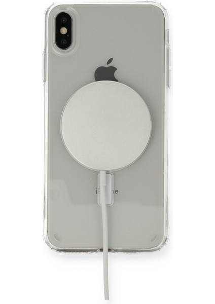 iPhone x Kılıf Magsafe Kılıf Özellikli Mıknatıslı Kılıf Şeffaf Silikon - Şeffaf modelleri