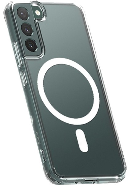 Samsung Galaxy S22 Plus Kılıf Magsafe Kılıf Özellikli Mıknatıslı Kılıf Şeffaf Silikon - Şeffaf fiyatları