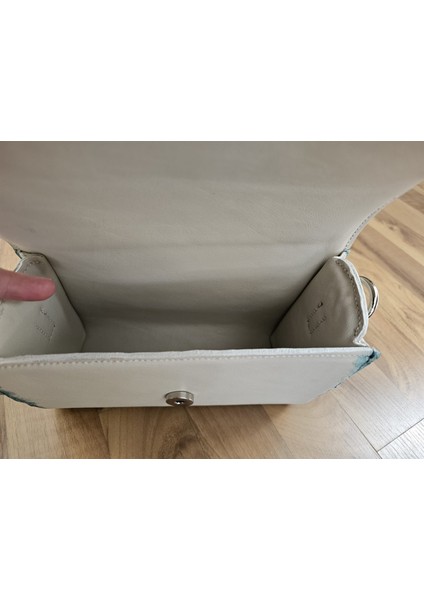 Esras Leathers El Yapımı Deri Kabartma Yuvarlak Yeşil Omuz Çantası,Çapraz Çanta