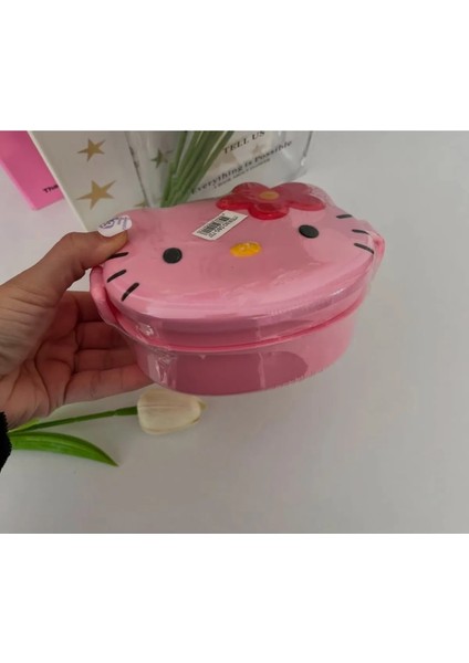 Hello Kitty Figürlü Beslenme Kabı Iki Bölmeli Pembe