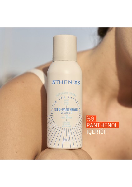 Athenıas Panthenol Spray Güneş Sonrası E Vitamini ve Aloe Vera Kızarık Karşıtı Aftersun 150 ml x 2 Adet
