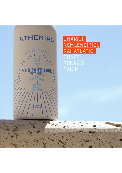 Athenıas Panthenol Spray Güneş Sonrası E Vitamini ve Aloe Vera Kızarık Karşıtı Aftersun 150 ml x 2 Adet