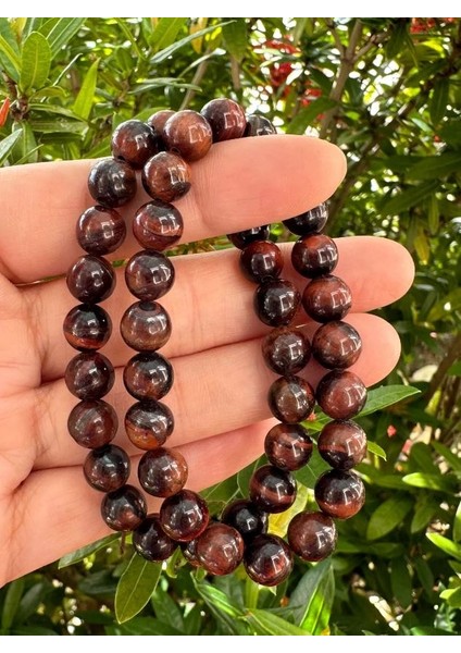 Kızıl Kaplan Gözü Doğal Taş Bileklik