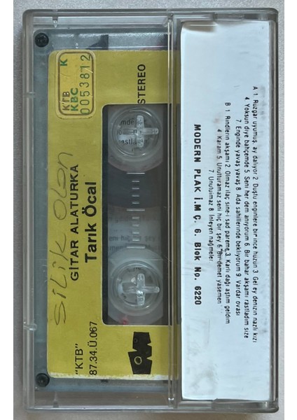 Tarık Öcal Gitar Alaturka Kaset (Orijinal Dönem Kağıt Baskı Kaset) fiyatları