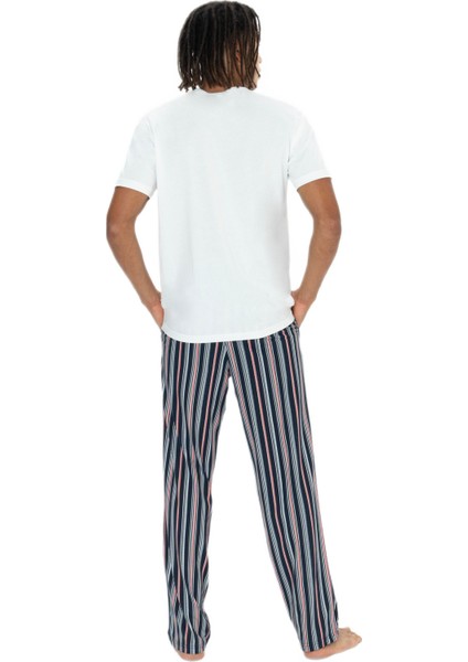 18905 Erkek Bisiklet Yaka Kısa Kol Şortlu 3'lü Pijama Takım indirimleri