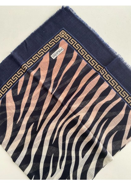 Zebra Desen Ince Tülbent Yazma