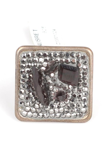 925 Ayar Gümüş Markazit ve Garnet Taşlı Yüzük fırsatları