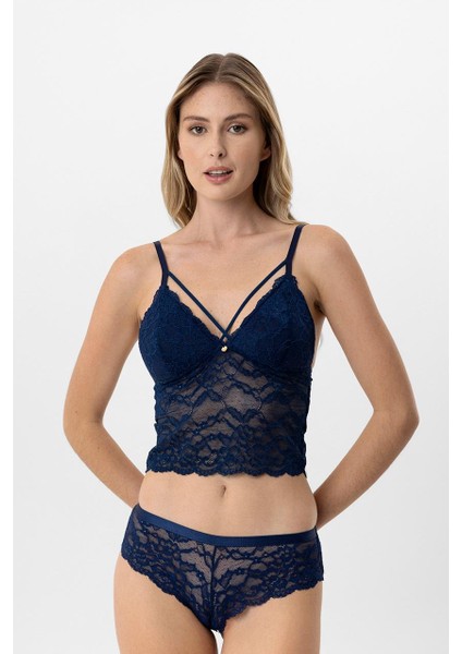 Lingerie Kadın Balensiz Dantelli Pedli Sütyen Takımı