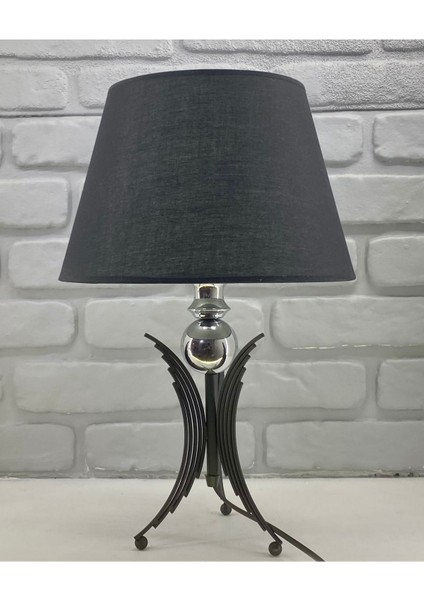 Modern Dekoratif Siyah Metal Angel Model Konik Kumaş Şapkalı Abajur Masa Lambası fiyatları