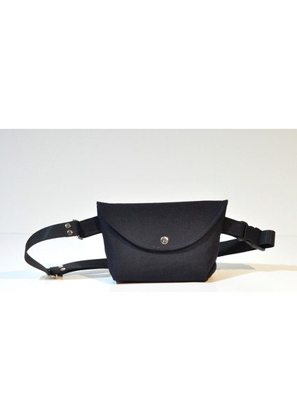 Siyah Denim Siyah Astar Mini Bag Bel Çantası modelleri