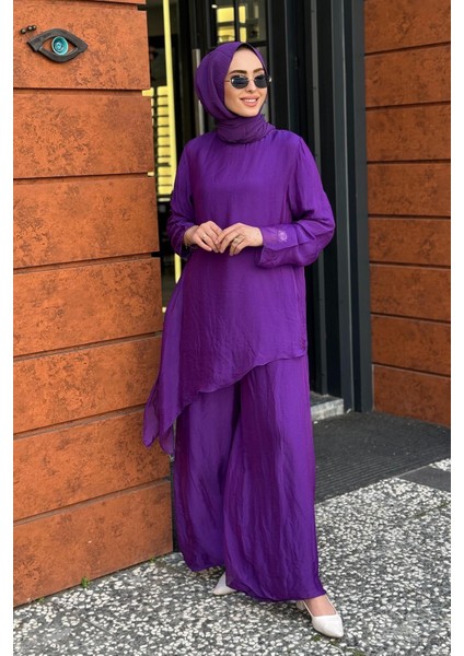 Pantolonlu Takım 25S3012 Mor
