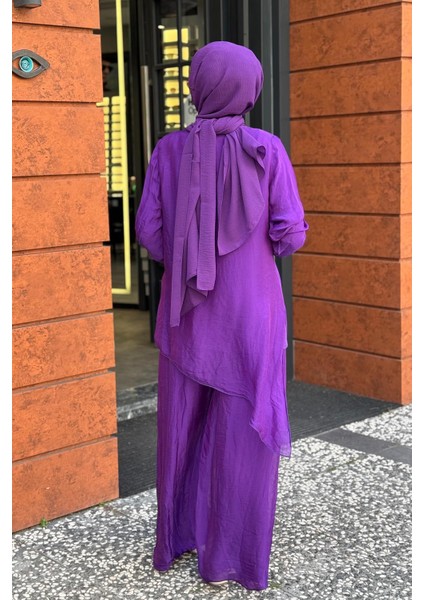 Pantolonlu Takım 25S3012 Mor