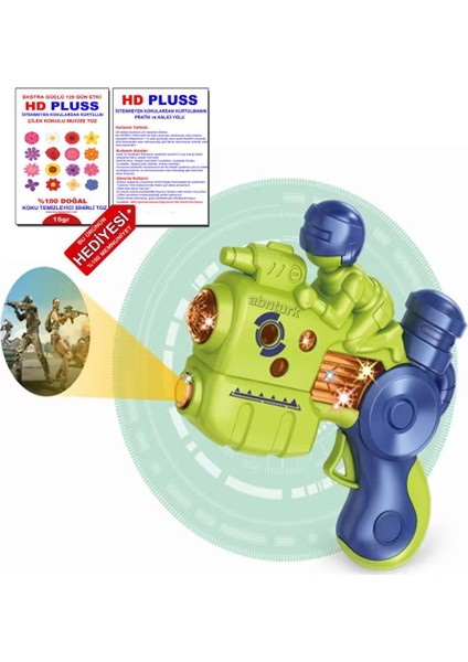 Sesli Işıklı 12CM Oyuncak Silah Lazerli Projeksiyon Pilli Efekt Tabancası Eğlenceli+Hediyeli Satış