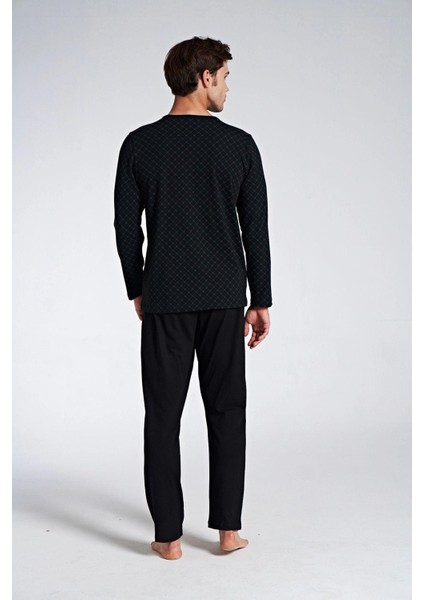 Pijadore 1750 Erkek Düğmeli Uzun Kollu Pijama Takım