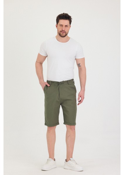 Erkek Slim Fit Keten Chino Şort fiyatları
