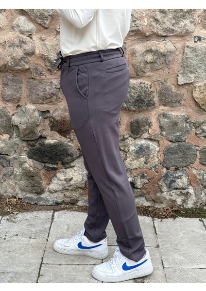 Erkek Slim Fit Beli Lastikli Ipli Fermuarlı Likralı Ascoli Kumaş Rahat Jogger modelleri