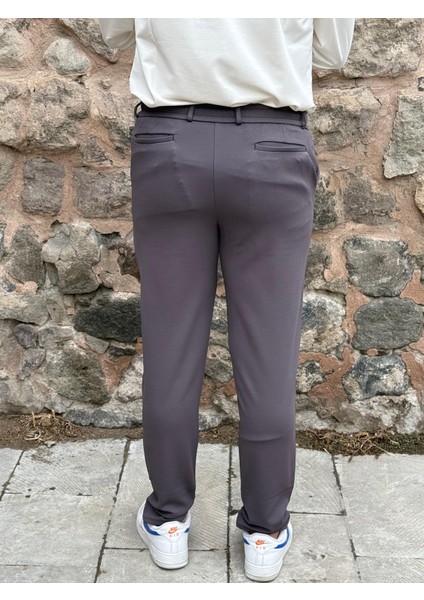 Erkek Slim Fit Beli Lastikli Ipli Fermuarlı Likralı Ascoli Kumaş Rahat Jogger indirimleri