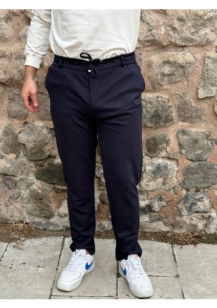 Erkek Slim Fit Beli Lastikli Ipli Fermuarlı Likralı Ascoli Kumaş Rahat Jogger fiyatları