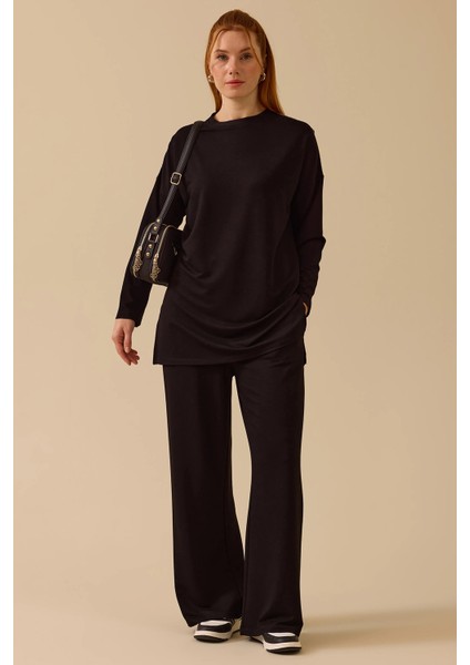 Kadın Basic Tunik Takım 1004 Siyah