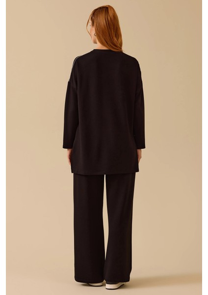Kadın Basic Tunik Takım 1004 Siyah