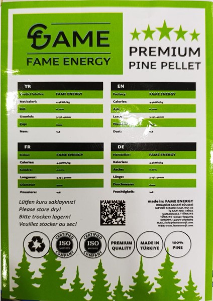 Çam Peleti Kedi Kumu 12,5 Lt 6 Mm Premıum