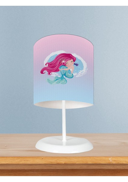 Bebek ve Çocuk Odası Deniz Kızı Desenli Abajur
