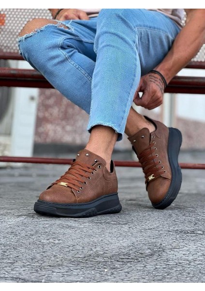 WG501 Taba Siyah Erkek Yüksek Taban Ayakkabı fiyatları