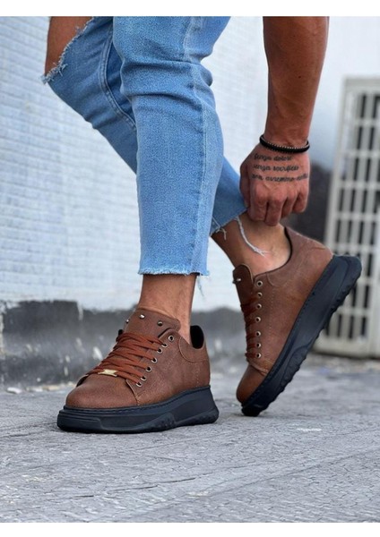 WG501 Taba Siyah Erkek Yüksek Taban Ayakkabı modelleri