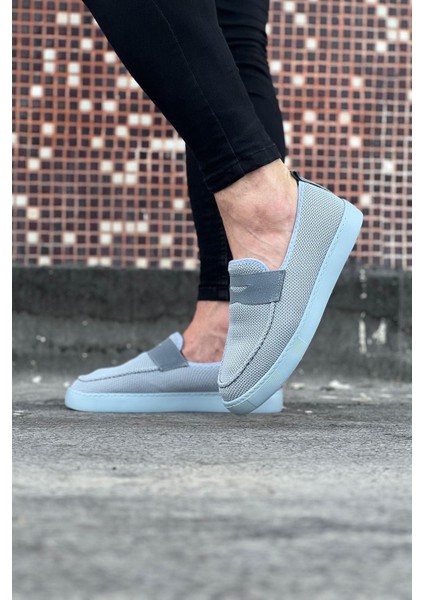 WG061 Gri Triko Babet Erkek Casual Ayakkabı