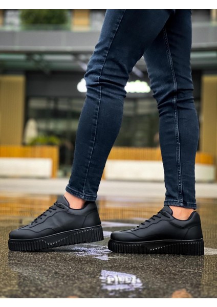 BA0802 Boa Siyah Renk Siyah Yüksek Taban Erkek Günlük Ayakkabı fiyatları