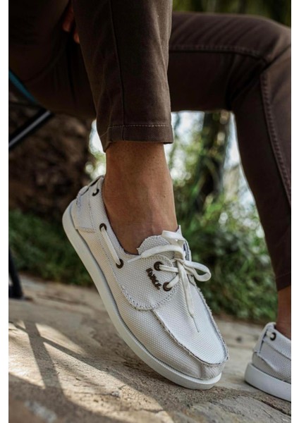 Mevsimlik Keten Ayakkabı 008 Beyaz fırsatları